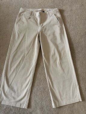 Wide Leg Light Beige Khaki Pants